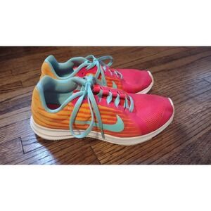 Nike Downshifter 9 GS Kids 4Y Women's 5.5 Pink Orange Teal AT2968-600 Running
